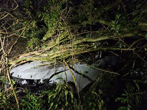 Supporting image for story: 'Fortunate' occupants managed to escape vehicle after crash in Oswestry