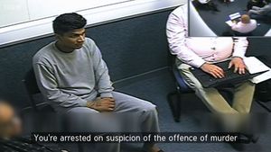 Arshdeep Singh is interviewed by police. Picture: BBC documentary Murder 24/7
