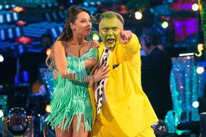 Ed, right, in costume on the TV show