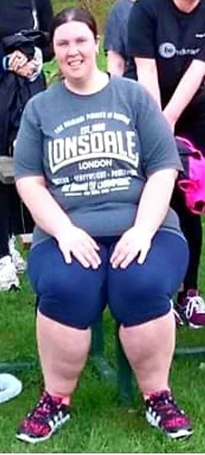 Sarah Wall, before the weight loss