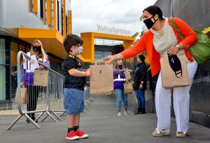 Facemasks being handed out at Wolverhampton Railway Station