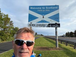 Supporting image for story: Retired banker hits halfway mark in bid to run 200 marathons around coast