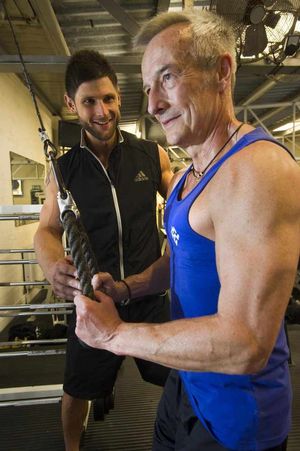 Anthony O'Sullivan with his personal trainer Kevin Caldecott