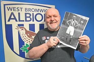 Mark Whitehouse from Stone Cross with a picture of Harold White