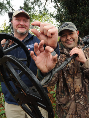 Michael Heim with Chris Langston of Metal Detecting Holidays