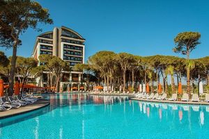 The resort boasts a splash park and water slides plus three pools – two outdoor and one indoor