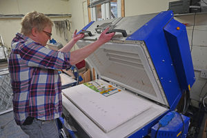 Pieces of fused glass may be fired two or three times in the kiln
