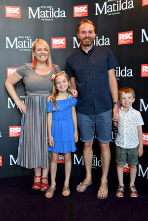 Emma Conway O'Carroll (Brummymummyof2) and family at the premiere of Matilda The Musical at Birmingham Hippodrome. Photo by: Simon Hadley