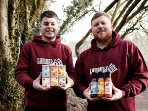 From left, Jaydon and Brendon Manders, founders of Lumberjaxe