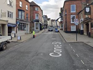 Supporting image for story: Crash sees car roll across road in Ludlow before hitting parked vehicle and pipe