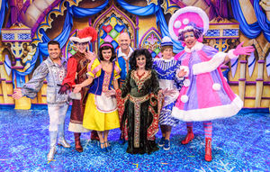 The cast of Snow White and the Seven Dwarves at Birmingham Hippodrome
