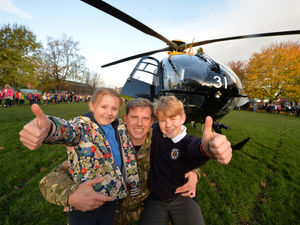 Supporting image for story: Helicopter lands at school as careers week takes flight