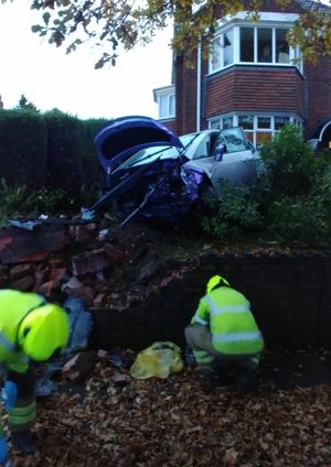 The scene of the crash. Photo: Haden Cross Fire Station