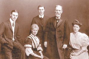 James Beattie, second from right, with his wife and sons Arthur, left, and Robert, centre, and daughter Maud, pictured in the 1870s