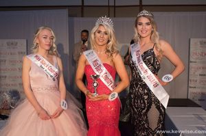 Alexandra Darby (centre) with runners up Emma Pollard (right) and Lauren Hollins. Picture by Kev Wise.