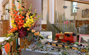 The displays are all over the church