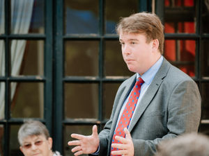 Supporting image for story: MP's office attacked with 16 windows smashed 'by man with hammer'