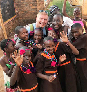 Jonathan has made lots of friends on his travels