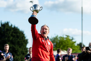 For boss Kevin Wilkin, it was the culmination of months of hard work and the end of a personal unfavourable record in the play-offs (Picture: Kieren Griffin Photography)