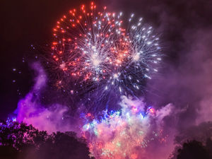 Supporting image for story: Out with a bang: Spectacular fireworks display brings Shrewsbury Flower Show to a close - with pictures and video