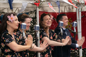 1940s music and entertainment at the event. Picture: Ken Witherow