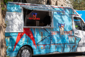 A taste of America was among the food options on offer. Photo: Ian Knight / Z70 Photography