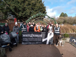 Supporting image for story: Powys White Ribbon walks to support ending violence against women and girls were successful
