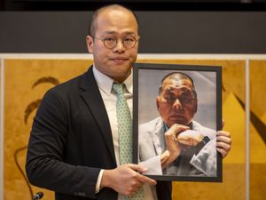 Supporting image for story: Jimmy Lai’s son calls for publisher’s release in Hong Kong