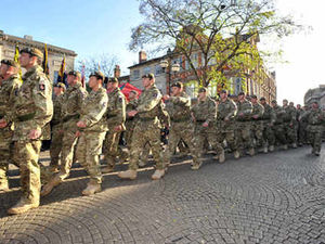 Supporting image for story: Proud parade by Mercians in Stafford