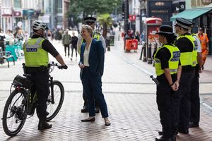 The Home Secretary spoke to officers dealing with a range of issues, from ASB to illegal e-bikes. Photo: West Midlands Police