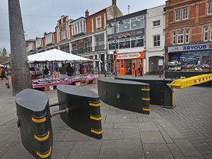 Supporting image for story: Good idea or world gone mad? Mixed reaction to Walsall town centre 'hostile vehicle' barriers