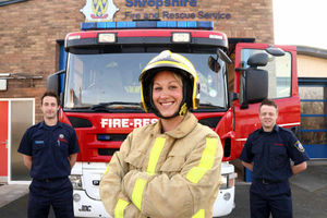 Supporting image for story: Kat's on top of the world as a Shropshire firefighter