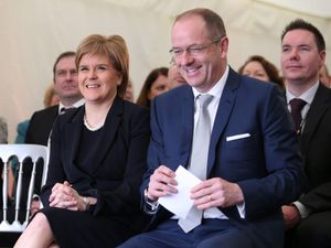 Sir Andrew Witty, right