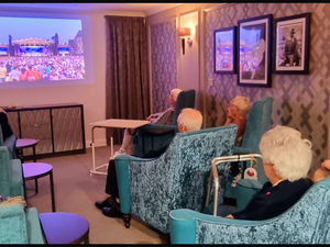 Supporting image for story: Residents at Lime Trees Care Home delight in Andre Rieu screening in cosy cinema room