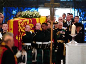 Supporting image for story: King leads procession behind Queen’s coffin as Harry promises to ‘honour’ father