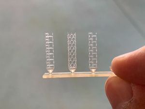 The 3D-printed swabs have been created by researchers at the University of Wolverhampton. Photo: University of Wolverhampton