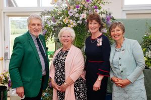 From left; Howard Franklin, club president Barbara Evans, Lord Lieutenant Anna Turner, and chair Jane Williams 