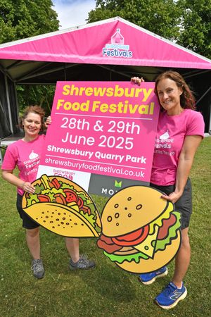 Organiser of Shrewsbury Food Festival Beth Heath (right) with Clare Wells