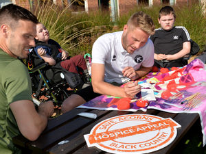 Supporting image for story: Walsall stars visit Acorns to show club's support