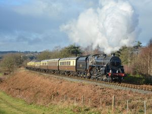 Supporting image for story: Going loco over train legend as SVR steam engine hits tracks again - with video