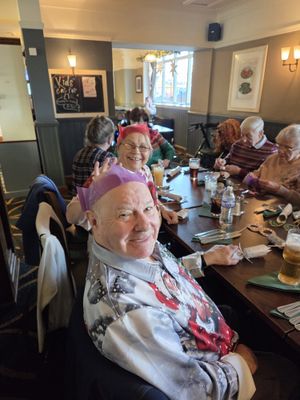 party hats were adorned