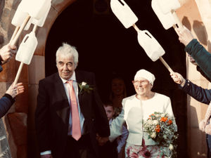 Supporting image for story: Delight as milkman Dick says 'I do' in surprise wedding after 35 years
