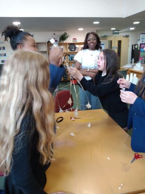 Pupils with Bank of America staff