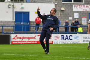 Kevin Wilkin celebrates AFC Telford United's first win since returning to National League North (Picture: Kieren Griffin Photography)