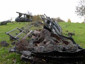 Supporting image for story: Lorry destroys traffic island memorial