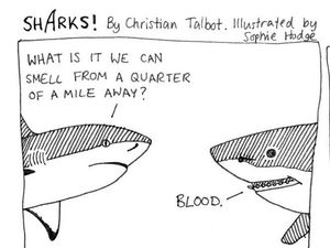Supporting image for story: This new comic brilliantly imagines sassy shark conversations