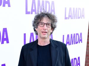 Author Neil Gaiman at the Lamda gala opening in London