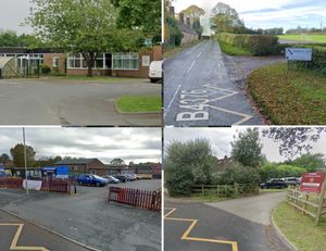 20mph speed limits have been proposed outside the following schools (clockwise from top left): Ludlow Primary School, Barrow 1618 CofE Primary School, Longden CofE Primary School, and Holy Trinity CofE Primary Academy & Nursery, Oswestry. Picture: Go