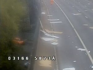 Supporting image for story: Delays of at least 30 minutes after collision scatters debris across M6 near Walsall 