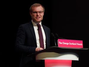 Energy minister Michael Shanks speaking at the Scottish Labour Party conference